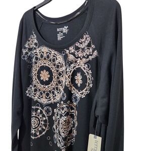 Terra Sky Long Sleeve Graphic Sweatshirt Size 3x Color Black